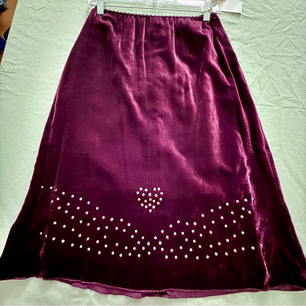Nanette Lepore Velvet Skirt Size 8 NWT